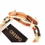 Riendas de cuero crudo doblada cosidas con tiento y argolla - Image 2