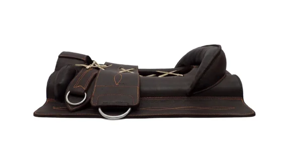 Recado paletero de cuero de búfalo borren alto con accionera y encimera