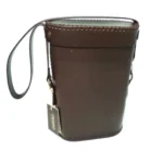 Porta termo de cuero engrasado liso