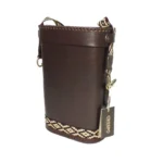 Porta termo de cuero con guarda pampa