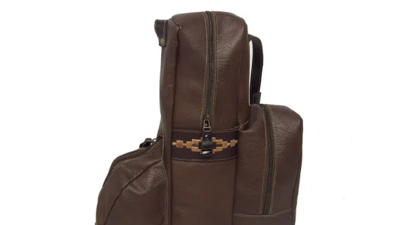 Porta termo de cuero liso grande