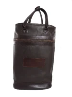 Porta termo mochila de cuero liso