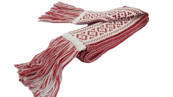 Faja de algodón motivo guarda pampa para niño