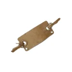 Encimera de cuero crudo sobado 4 argollas embutidas con correones