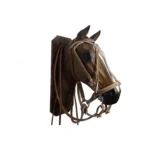 Juego 4 piezas de cuero crudo doblado con argollas de acero inoxidable - Image 3