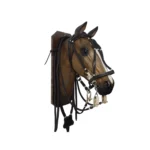 Juego 5 piezas de suela negra con presillas de cuero crudo - Image 3