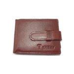 Billetera de cuero vacuno con volante y rabillo