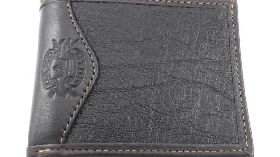 Billetera de cuero de búfalo con volante