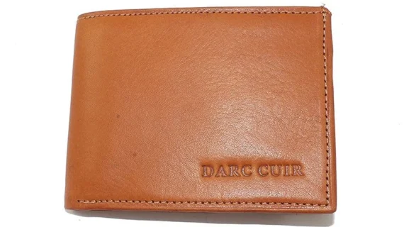 Billetera de cuero vacuno con tarjetero desmontable