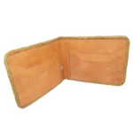 Billetera de cuero de carpincho con costura de borde - Image 2