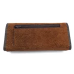 Billetera triple de mujer en cuero carpincho - Image 2