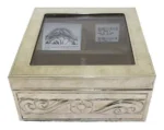 Caja de te cuadrada con divisores