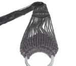 Juego de cincha y sobrecincha de hilo negro torcido - Image 2