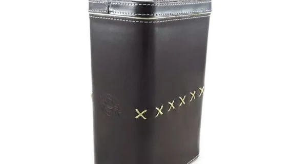 Yerbero o  azúcarero Grande forrado en cuero Crespo