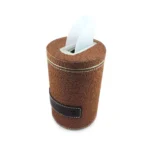 Yerbero o azúcarero de cuero redondo Chico Crespo