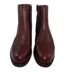 Bota corta con cierre marrón