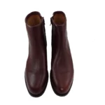 Bota corta con cierre marrón - Image 5