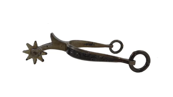 Espuelas de hierro pulido modelo criolla 8 puntas con garra