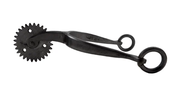 Espuelas de hierro cepillado roseta grande