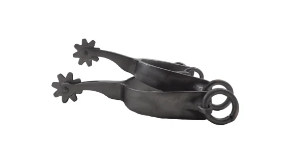 Espuelas de hierro cepillado modelo cuarto de milla roseta criolla
