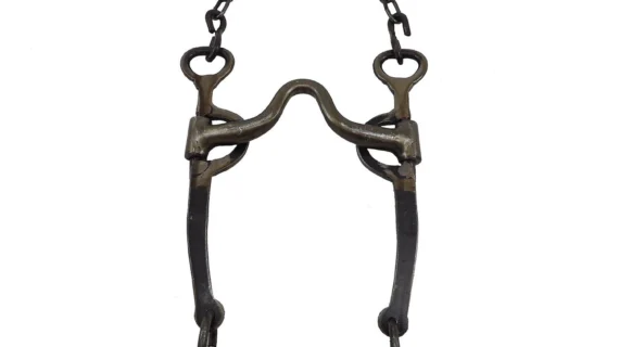 Freno de hierro pulido pata recta puente medio