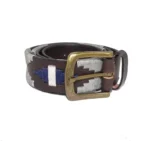 Cinto de cuero bordado entero