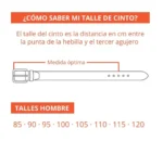Cinto de cuero modelo castaño - Imagen 2