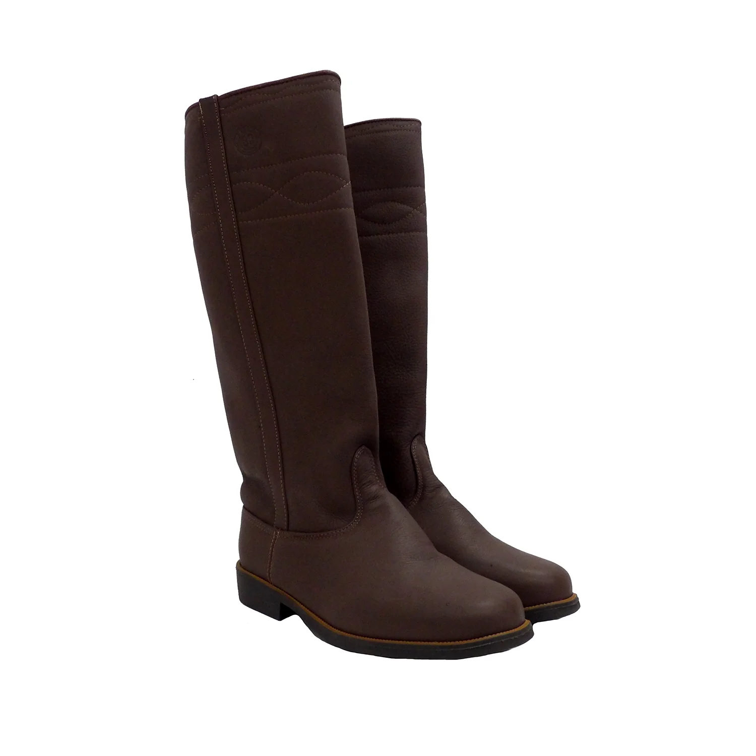 tcr6822mr-1772140003.webp Botas de cuero caña larga dura marrón - Image 1