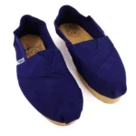 Alpargata de lona azul con fondo de goma eva para niños - Image 3