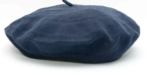 Boina de algodón con tafilete azul Tolosa