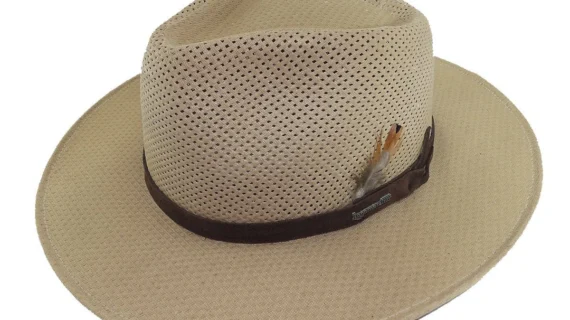 Sombrero australiano algodón ventilado tostado