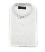 Camisa tela Oxford lisa blanca para hombre - Image 2