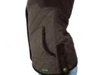Campera de dama matelasseada de microfibra color chocolate - Image 3