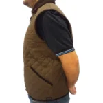 Chaleco de hombre matelasse marrón - Image 3