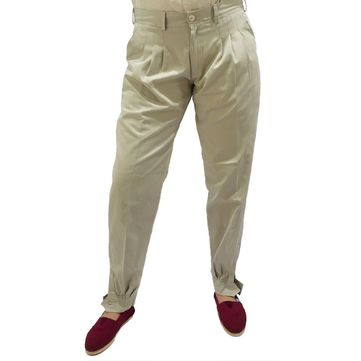 tcrcr4109-1772147943.webp Bombacha de gabardina crudo para dama - Image 1