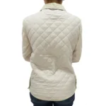 Chaleco de dama matelasse crudo con cierre - Image 3