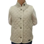 Chaleco de dama matelasse crudo