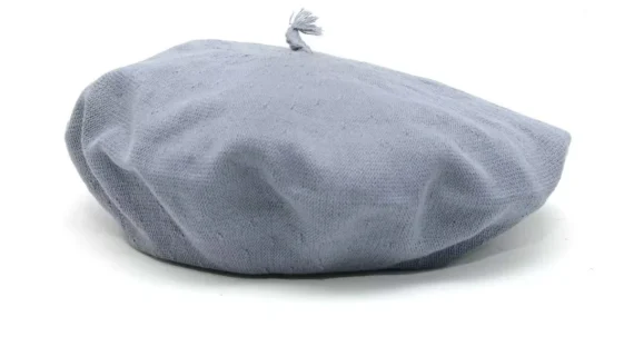 Boina de algodón con tafilete gris Tolosa