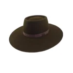 Sombrero pampa liverpool paño de lana ala 10 marrón