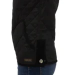 Chaleco de dama matelasse negro con cierre - Image 3