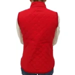 Chaleco de dama matelasse rojo con broche - Image 2