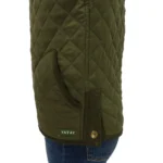 Chaleco de dama matelasse verde con cierre - Image 3