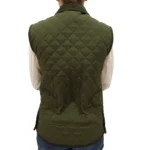 Chaleco de dama matelasse verde con cierre - Image 2