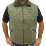 Chaleco de hombre matelasse verde