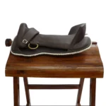 Montura freno de oro de caucho color marrón - Image 2