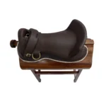 Montura freno de oro de caucho color marrón - Image 3