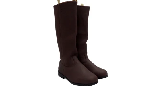 Botas de cuero caña dura para niño