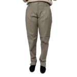 Bombacha de gabardina elastizada beige para dama