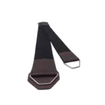 Juego de cincha y sobrecincha de galón negro con tapa de suela marrón - Image 2