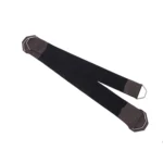 Juego de cincha y sobrecincha de galón negro con tapa de suela marrón